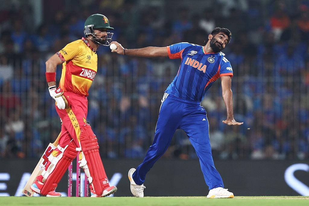 Abhishek Sharma batting during India vs Zimbabwe Super 8 2026 at MA Chidambaram Stadium