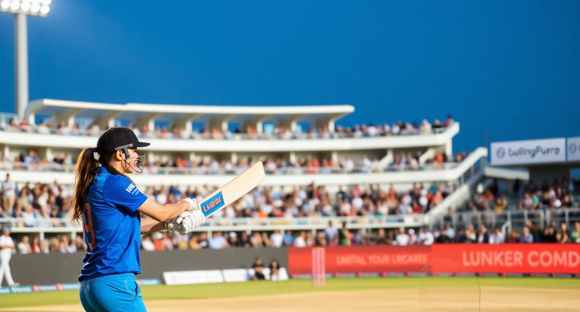 India A Women batter during India A Women vs Nepal Women 9th Match Group A 2026 at Terdthai Cricket Ground Bangkok